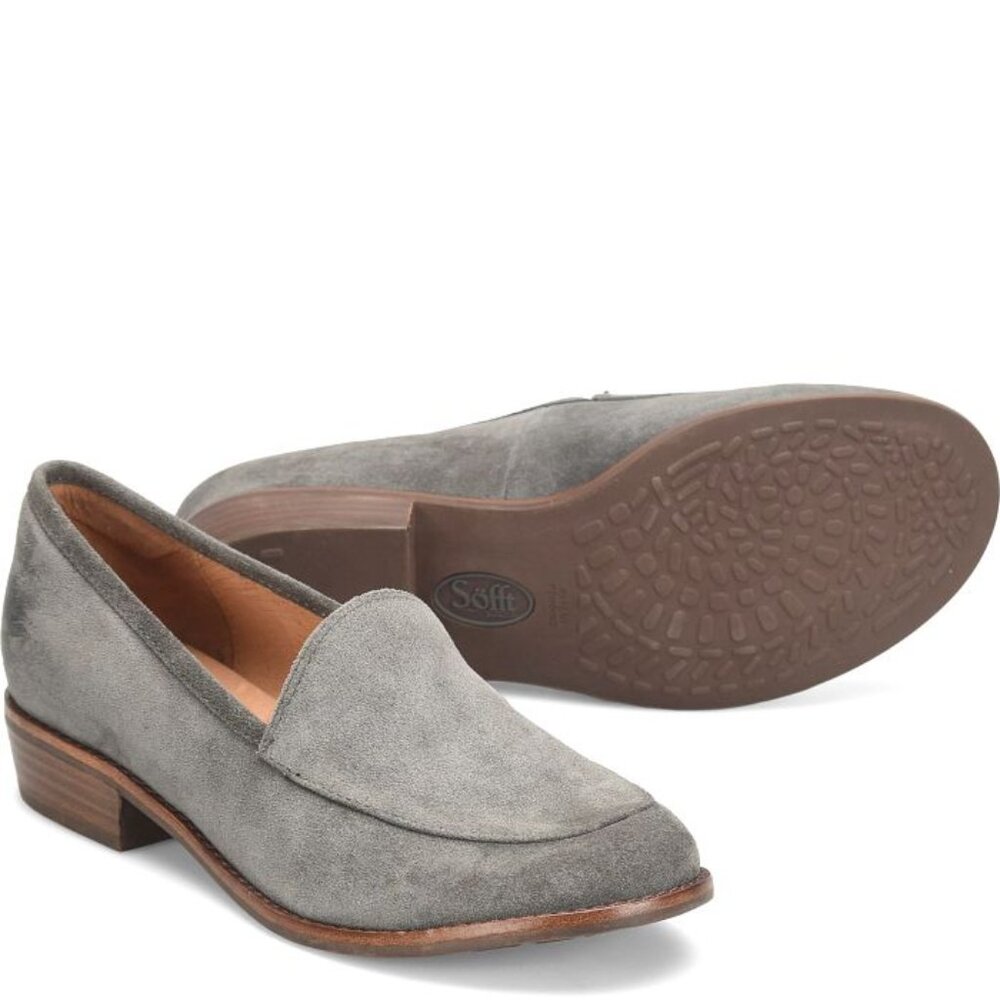 NEW Sofft Shoe Napoli Loafers - Suede in gray For Women 0126 4s2